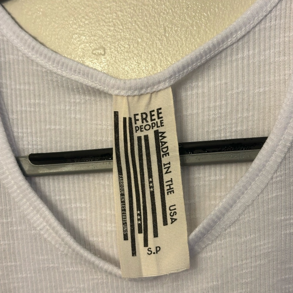 Free People White Short Sleeve Tee